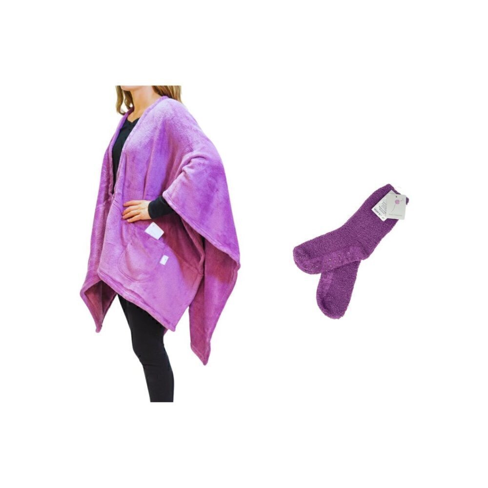 NEW Hyacinth Purple Wrap with Matching Socks